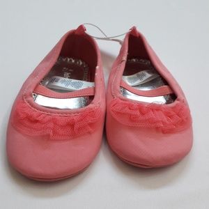 Baby Gap pink ruffle shoes size 7